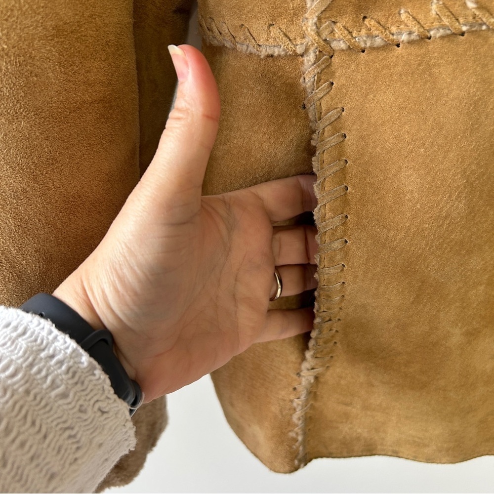 Women’s Tan Suede Zip-Front Jacket - Picture 12 of 16